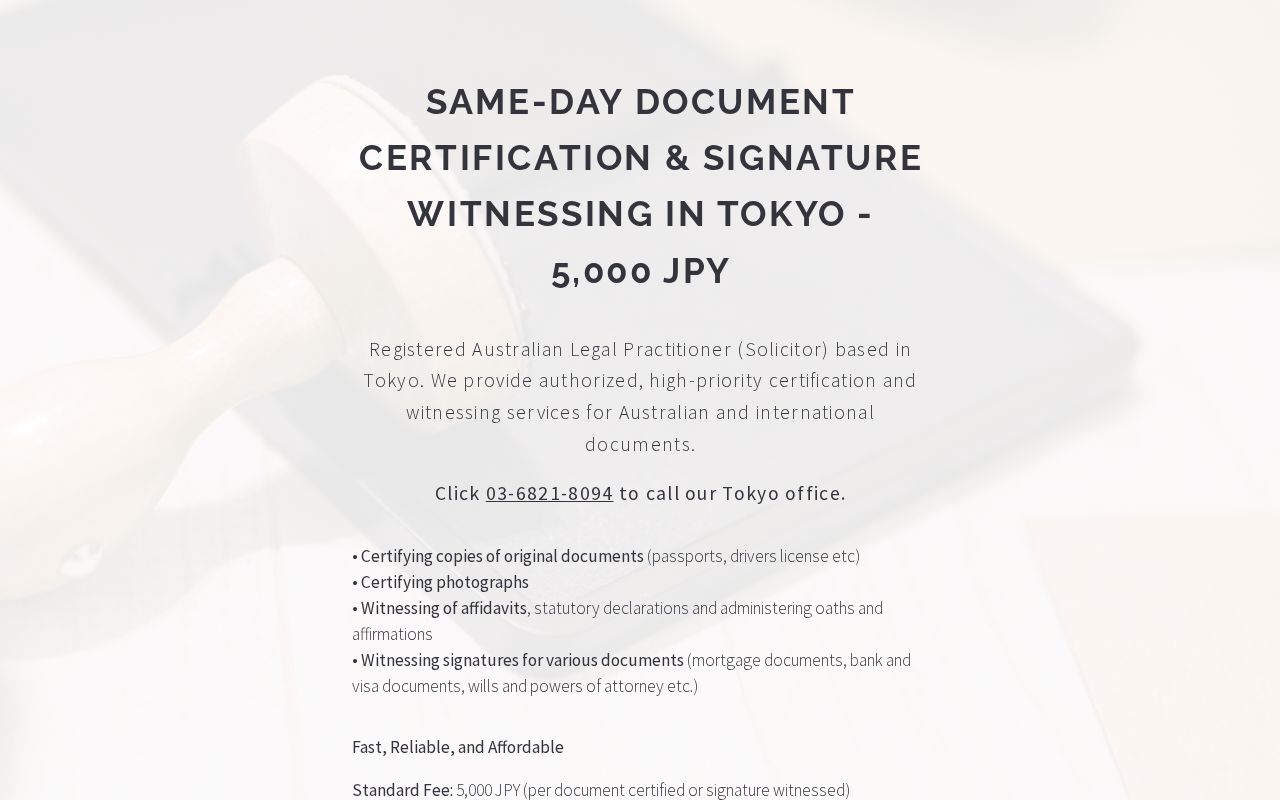 Witnessing Document Express Document Witnessing Tokyo